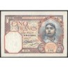 Algérie - Pick 77a_1 - 5 francs - Série U.3137 - 20/11/1928 - Etat : TTB+