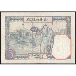 Algérie - Pick 77a_1 - 5 francs - Série U.3137 - 20/11/1928 - Etat : TTB+