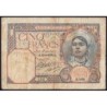 Algérie - Pick 77a_1 - 5 francs - Série H.3490 - 12/04/1929 - Etat : B+