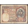 Algérie - Pick 77a_1 - 5 francs - Série M.4382 - 18/10/1933 - Etat : B+