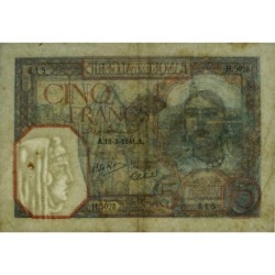 Algérie - Pick 77b - 5 francs - Série H.5028 - 19/03/1941 - Etat : TTB