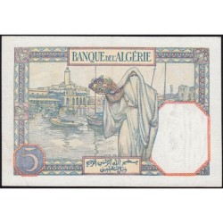 Algérie - Pick 77b - 5 francs - Série J.5453 - 08/09/1941 - Etat : SUP à SUP+