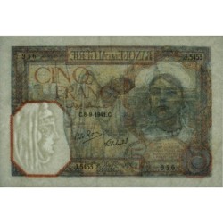 Algérie - Pick 77b - 5 francs - Série J.5453 - 08/09/1941 - Etat : SUP à SUP+