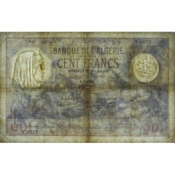 Algérie - Pick 81b_2 - 100 francs - Série X.1075 - 06/12/1932 - Etat : TB-