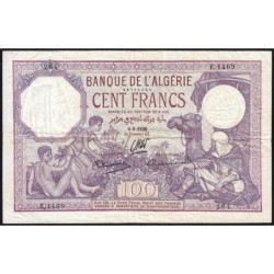 Algérie - Pick 81b_3 - 100 francs - Série E.1469 - 04/08/1936 - Etat : TB+