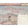 Algérie - Pick 85_1 - 100 francs - Série L.51 - 23/09/1939 - Etat : TB+