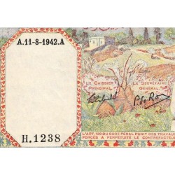 Algérie - Pick 87_1 - 50 francs - Série H.1238 - 11/08/1942 - Etat : SUP+