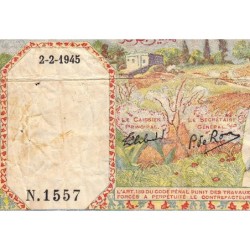 Algérie - Pick 87_2 - 50 francs - Série N.1557 - 02/02/1945 - Etat : TB