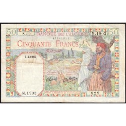 Algérie - Pick 87_2 - 50 francs - Série M.1903 - 01/03/1945 - Etat : TTB