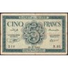 Algérie - Pick 91 - 5 francs - Série N.35 - 16/11/1942 - Etat : TB