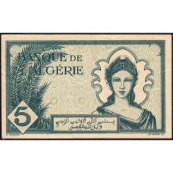 Algérie - Pick 91 - 5 francs - Série N.201 - 16/11/1942 - Etat : TTB