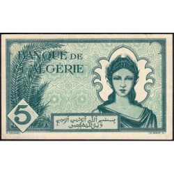 Algérie - Pick 91 - 5 francs - Série R.629 - 16/11/1942 - Etat : TTB+