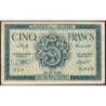 Algérie - Pick 91 - 5 francs - Série R.649 - 16/11/1942 - Etat : TTB