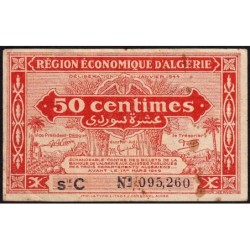 Algérie - Pick 97a - 50 centimes - Série C - 31/01/1944 - Etat : TB