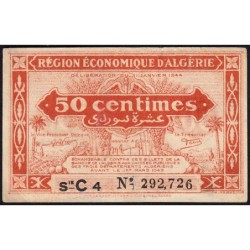 Algérie - Pick 97a - 50 centimes - Série C4 - 31/01/1944 - Etat : TTB