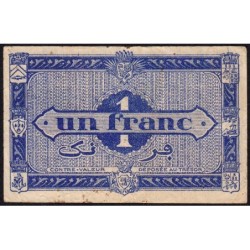Algérie - Pick 98a - 1 franc - Série B - 31/01/1944 - Etat : TB