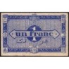 Algérie - Pick 98a - 1 franc - Série B - 31/01/1944 - Etat : TB