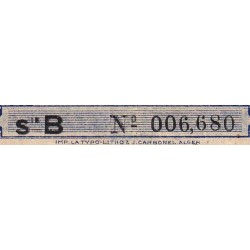 Algérie - Pick 98a - 1 franc - Série B - 31/01/1944 - Etat : TB