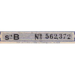 Algérie - Pick 98a - 1 franc - Série B - 31/01/1944 - Etat : SUP+