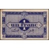 Algérie - Pick 98a - 1 franc - Série B - 31/01/1944 - Etat : TTB
