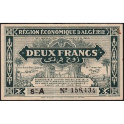 Algérie - Pick 99a - 2 francs - Série A - 31/01/1944 - Etat : TTB