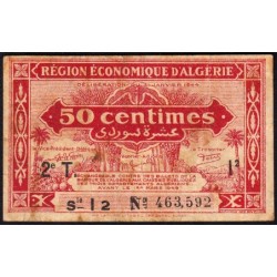 Algérie - Pick 100 - 50 centimes - Série I2 - 31/01/1944 - Etat : TB