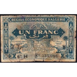 Algérie - Pick 101 - 1 franc - Série H - 31/01/1944 - Etat : B-