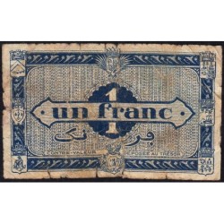 Algérie - Pick 101 - 1 franc - Série H - 31/01/1944 - Etat : B-