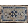 Algérie - Pick 101 - 1 franc - Série H - 31/01/1944 - Etat : B-