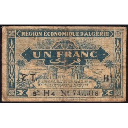 Algérie - Pick 101 - 1 franc - Série H4 - 31/01/1944 - Etat : B+