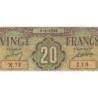 Algérie - Pick 103 - 20 francs - Série X.78 - 04/06/1948 - Etat : B+ à TB-