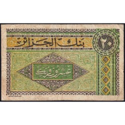 Algérie - Pick 103 - 20 francs - Série Q.193 - 04/06/1948 - Etat : B+ à TB-