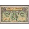 Algérie - Pick 103 - 20 francs - Série S.314 - 04/06/1948 - Etat : TB à TB+