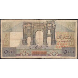 Algérie - Pick 109b - 5'000 francs - Série T.856 - 25/10/1951 - Etat : B+