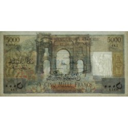 Algérie - Pick 109c_2 - 5'000 francs - Série B.1438 - 15/06/1955 - Etat : TTB+