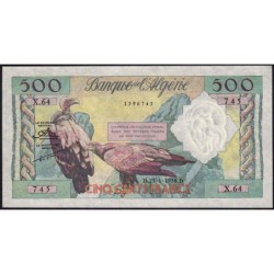 Algérie - Pick 117 - 500 francs - Série X.64 - 23/01/1958 - Etat : SUP