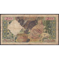 Algérie - Pick 117 - 500 francs - Série A.235 - 27/03/1958 - Etat : B+