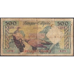 Algérie - Pick 117 - 500 francs - Série B.273 - 11/04/1958 - Etat : B
