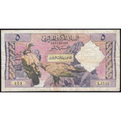 Algérie - Pick 122b - 5 dinars - Série L.1110 - 01/01/1964 - Etat : TB-