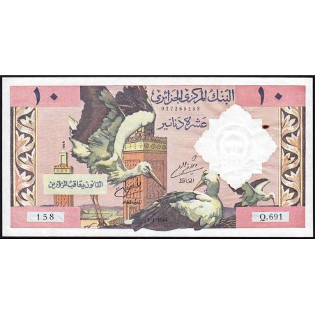 Algérie - Pick 123a - 10 dinars - Série Q.691 - 01/01/1964 - Etat : SUP+