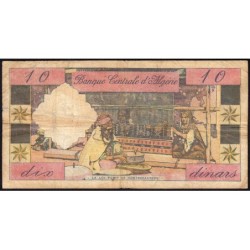 Algérie - Pick 123b - 10 dinars - Série V.1323 - 01/01/1964 - Etat : B+
