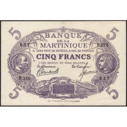 Martinique - Pick 6_3 - 5 francs - Série F.370 - 1945 - Etat : SUP