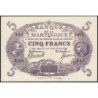 Martinique - Pick 6_3 - 5 francs - Série F.370 - 1945 - Etat : SUP+
