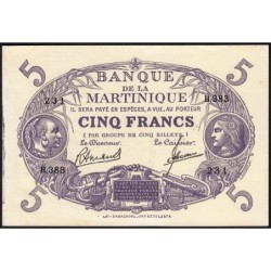 Martinique - Pick 6_3 - 5 francs - Série H.383 - 1945 - Etat : TTB+