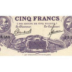 Martinique - Pick 6_3 - 5 francs - Série H.383 - 1945 - Etat : TTB+