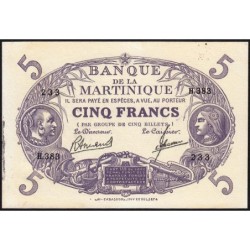 Martinique - Pick 6_3 - 5 francs - Série H.383 - 1945 - Etat : TTB+