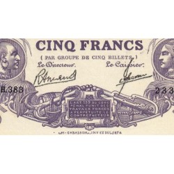 Martinique - Pick 6_3 - 5 francs - Série H.383 - 1945 - Etat : TTB+