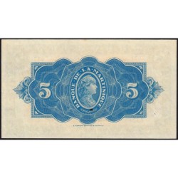 Martinique - Pick 16_1 - 5 francs - Série D 31 - 1942 - Etat : pr.SPL
