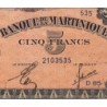 Martinique - Pick 16_2b - 5 francs - Série D 85 - 1944 - Etat : SUP+