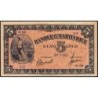 Martinique - Pick 16_3 - 5 francs - Série W 99 (remplacement) - 1945 - Etat : SPL
